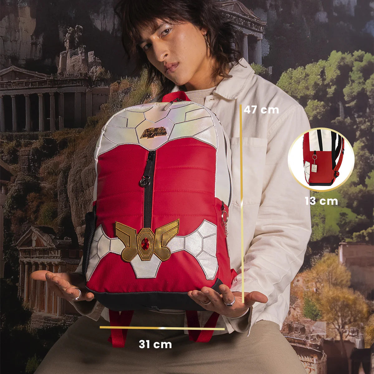 Mochila Pegaso Caballeros del Zodiaco Armadura Bronce