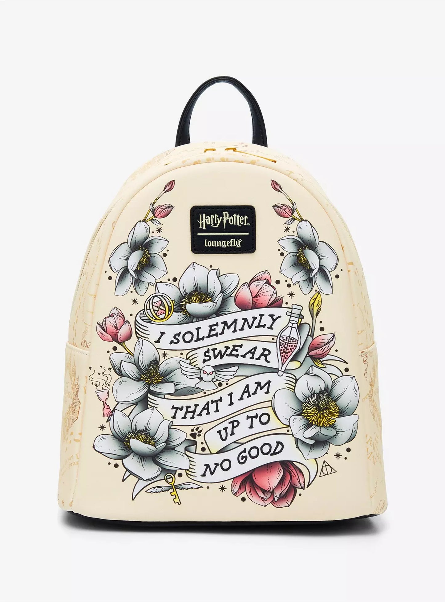 Mini mochila floral Loungefly Harry Potter Marauder's Map