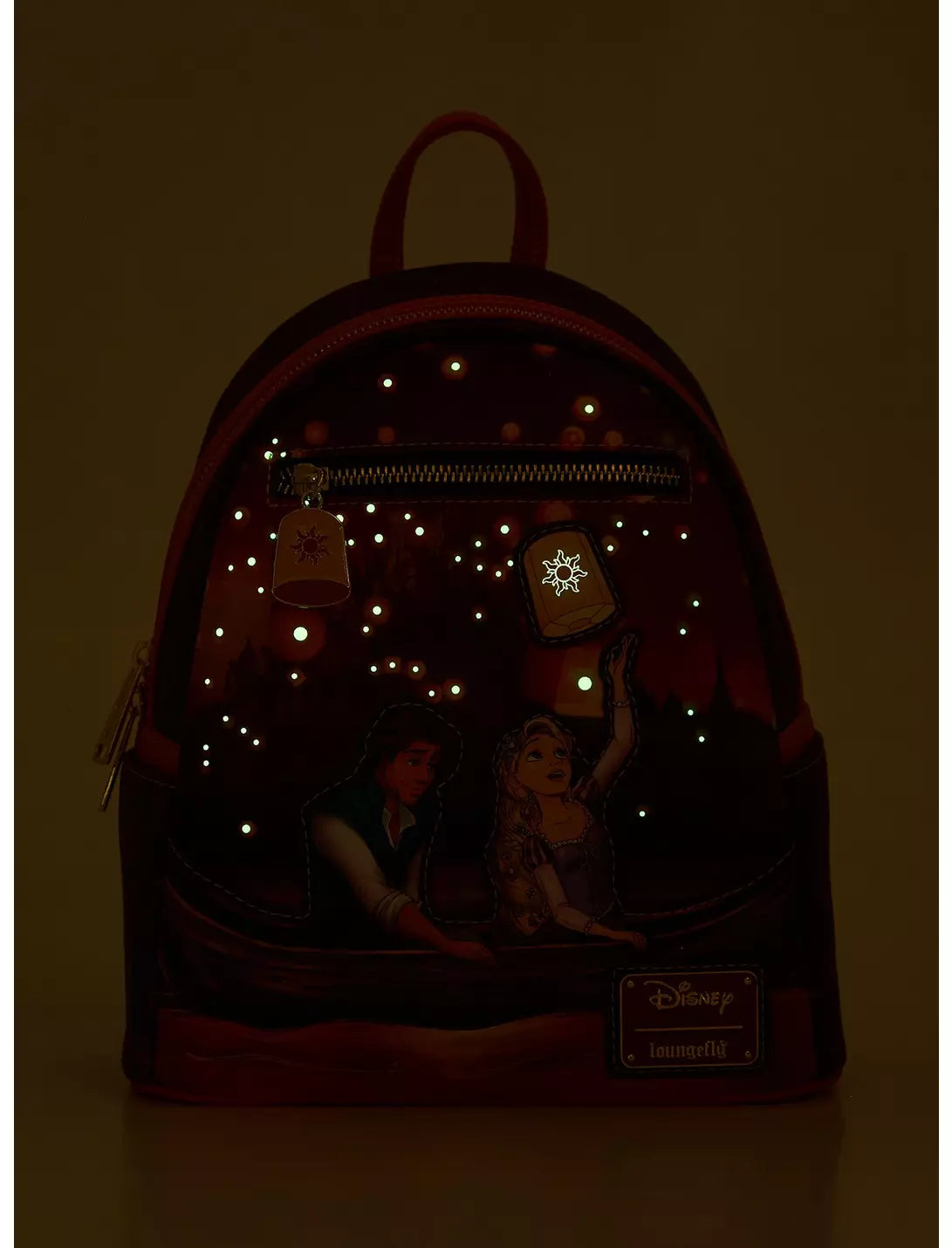Mini Mochila Loungefly Disney - Rapunzel y Flynn Brilla En La Oscuridad