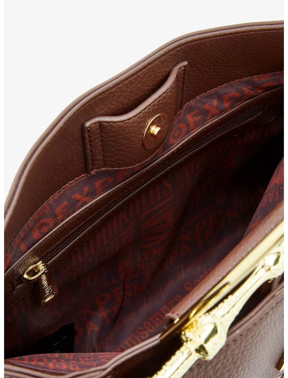 Bolso Loungefly Harry Potter Reliquias de la Muerte Varita de Saúco Marrón