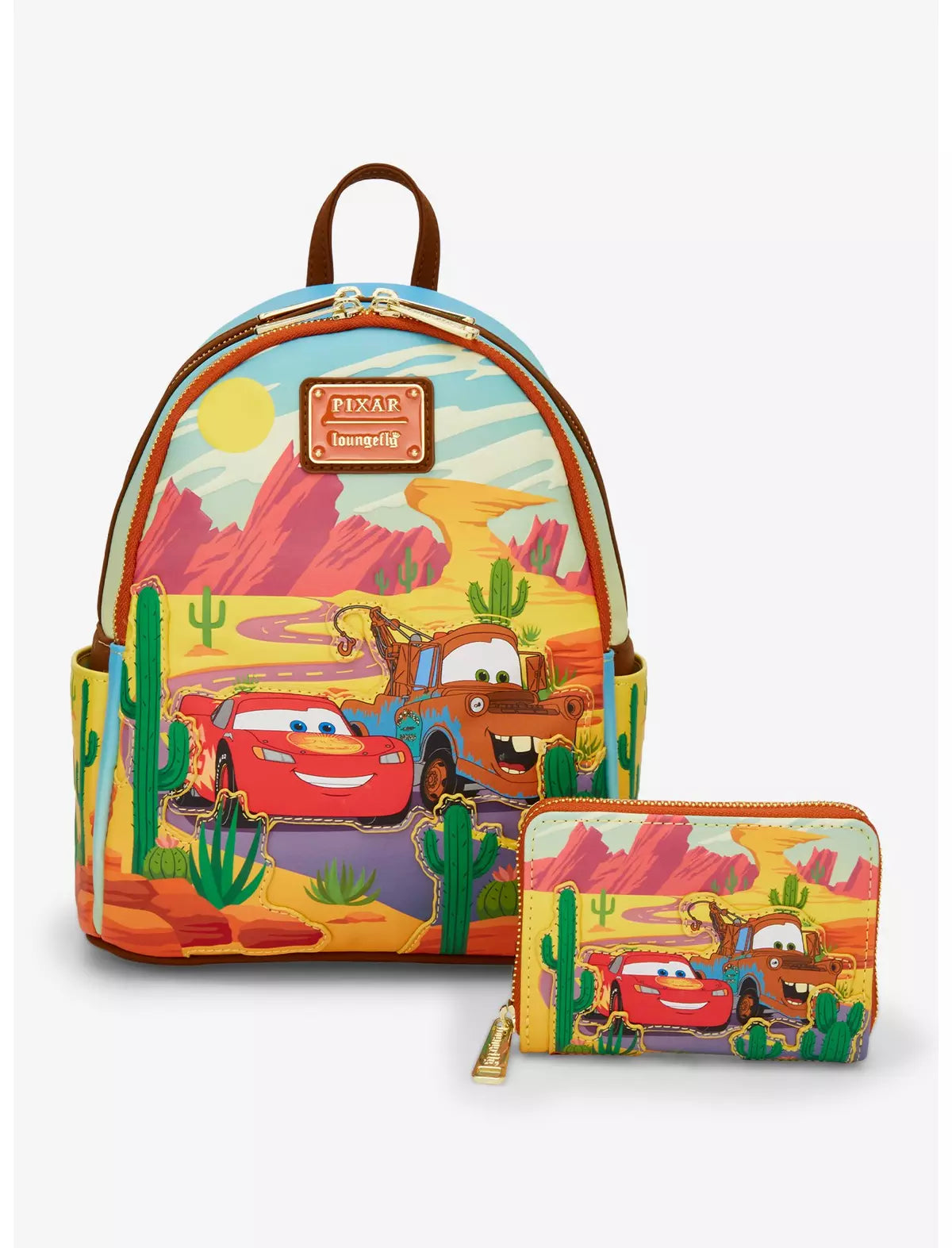 Mini Mochila Loungefly Disney Pixar Cars Rayo McQueen y Mate