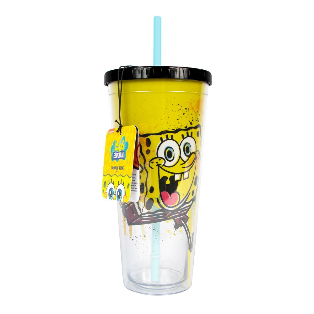 Vaso con popote Bob esponja - Nickelodeon
