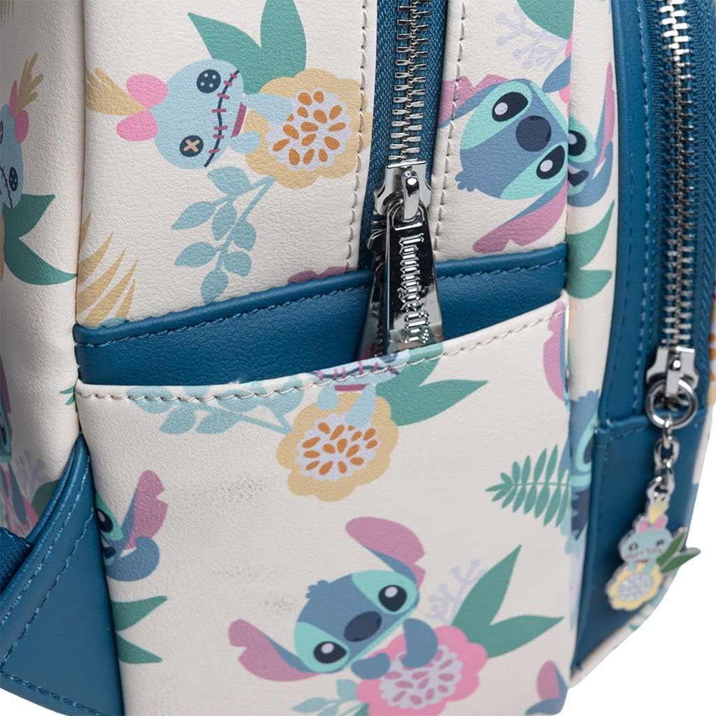Mini Mochila Loungefly x Disney Lilo & Stitch - con Flores Hawaianas