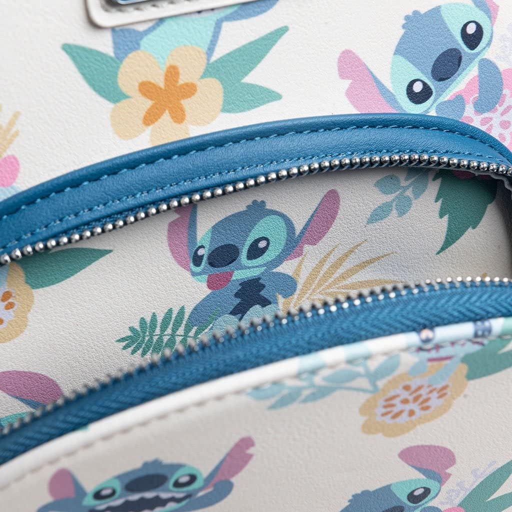 Mini Mochila Loungefly x Disney Lilo & Stitch - con Flores Hawaianas