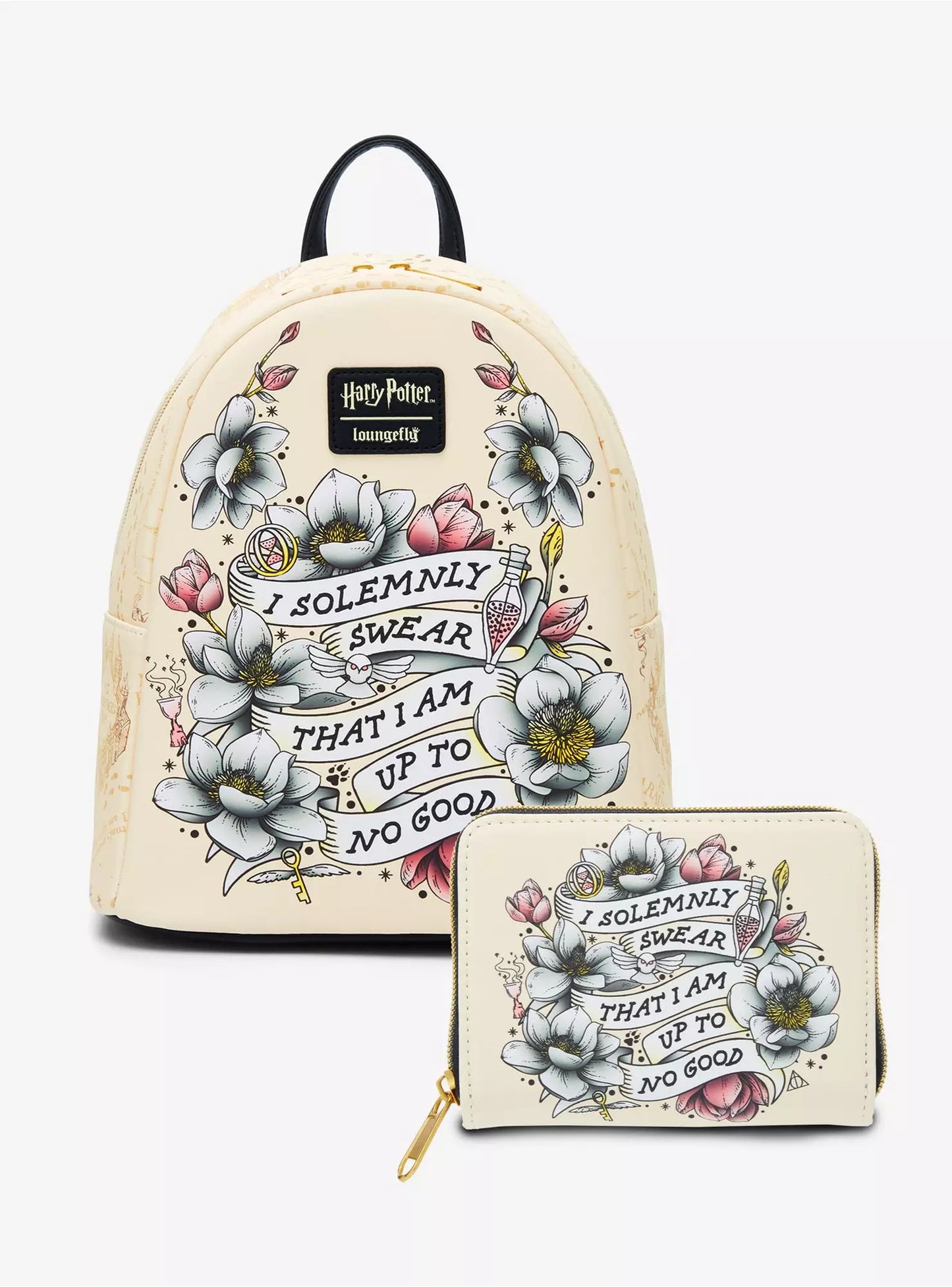 Mini mochila floral Loungefly Harry Potter Marauder's Map