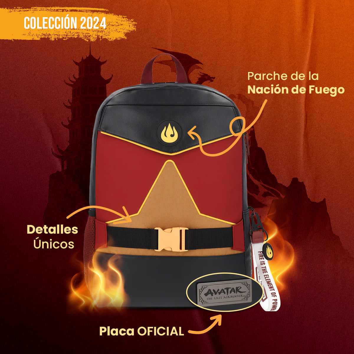 Mochila Nación del Fuego Avatar: El Último Maestro Aire