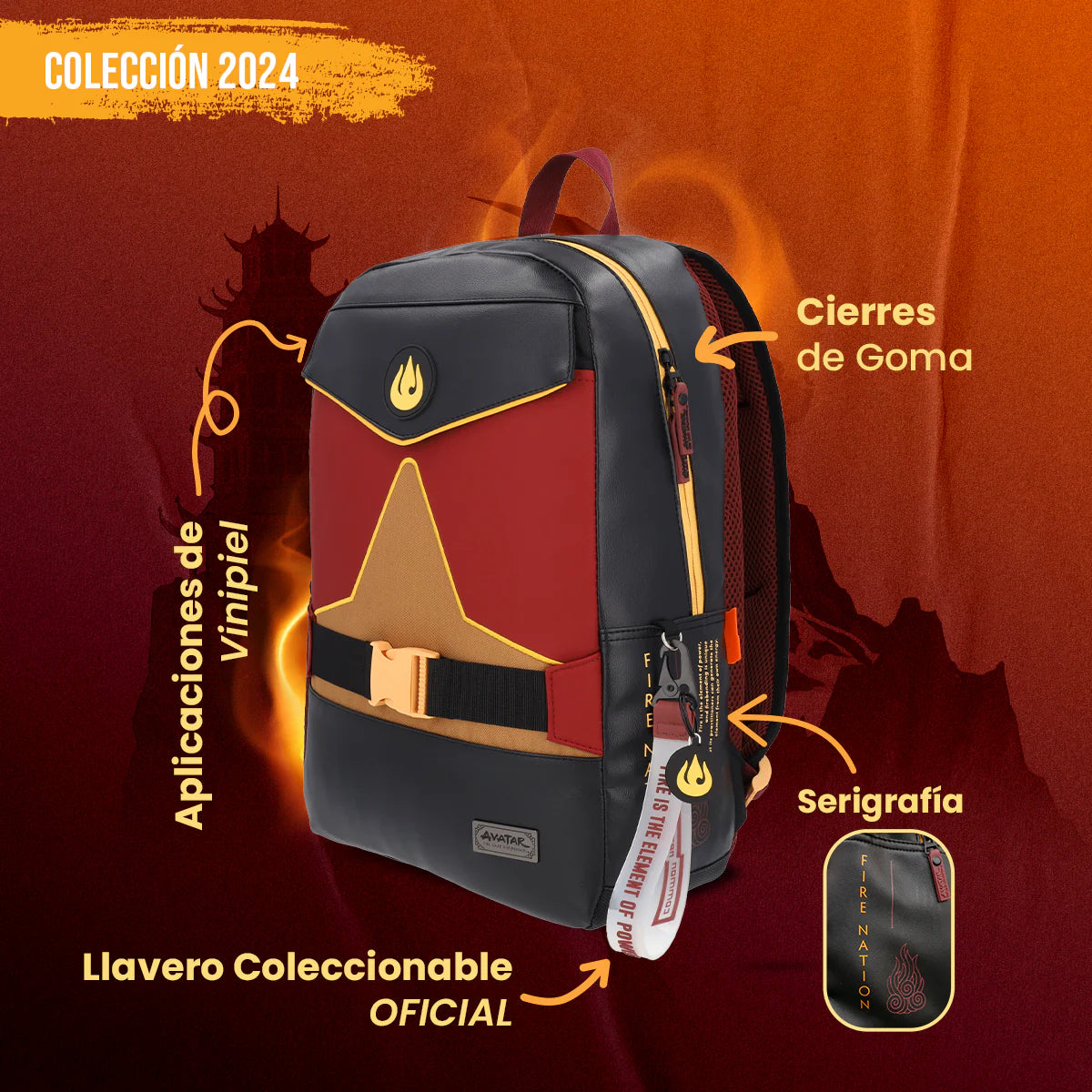 Mochila Nación del Fuego Avatar: El Último Maestro Aire