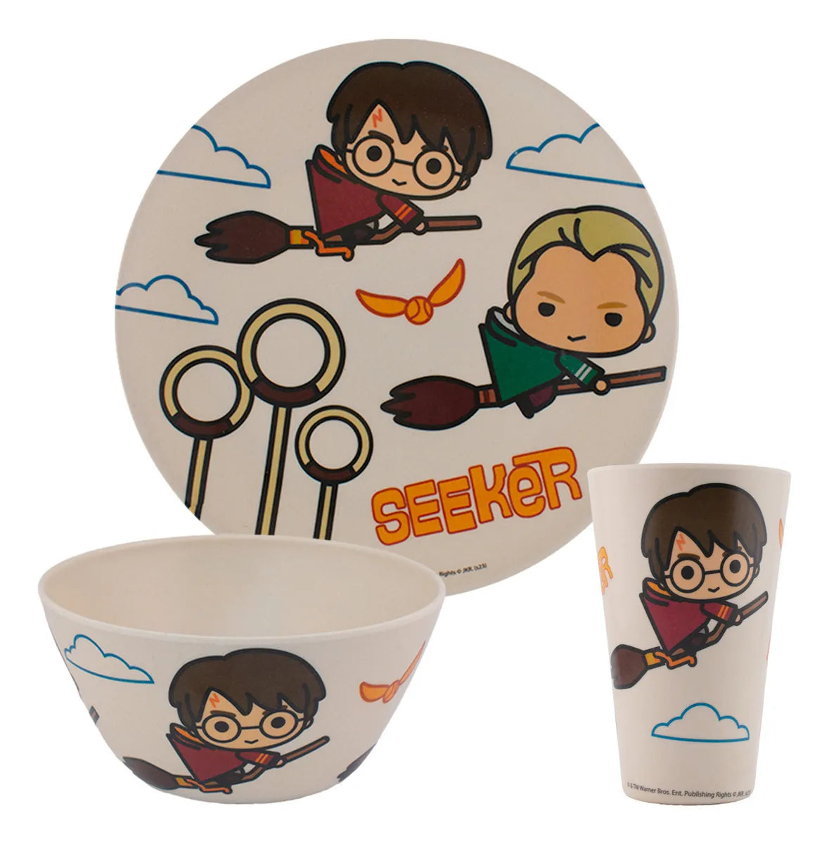 Vajilla De Bambú Harry Potter 12 Pzas