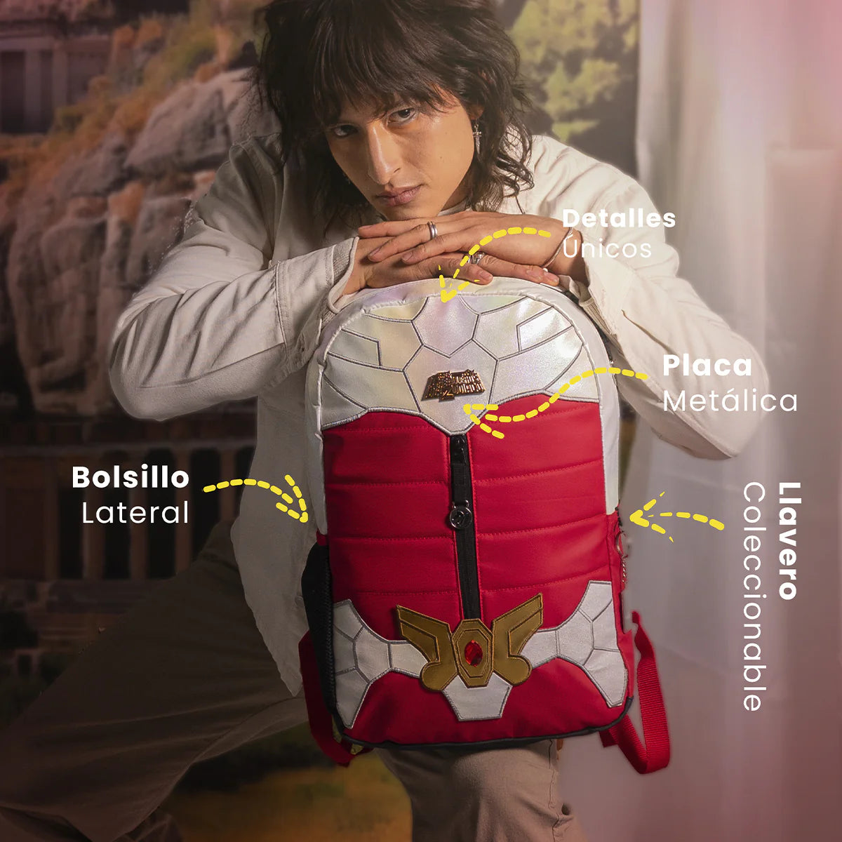 Mochila Pegaso Caballeros del Zodiaco Armadura Bronce