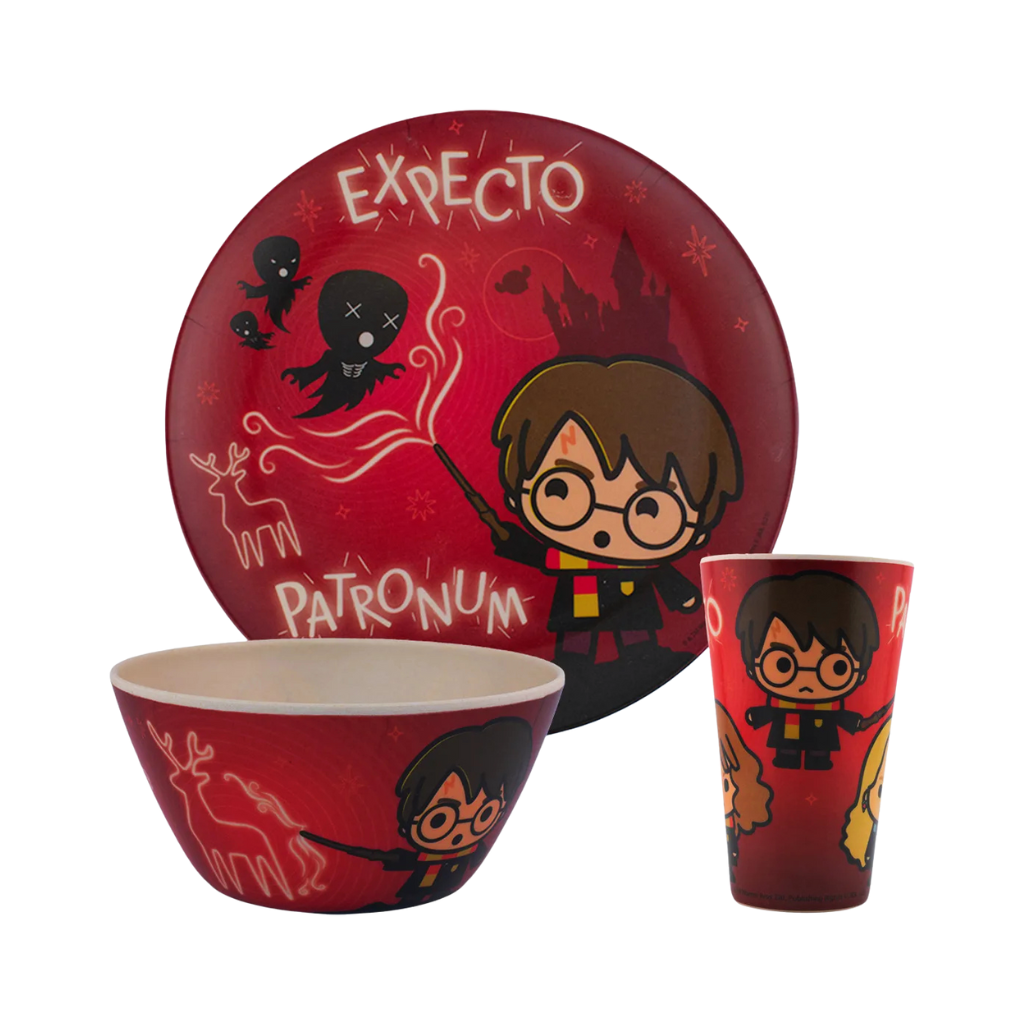 Vajilla De Bambú Harry Potter 12 Pzas