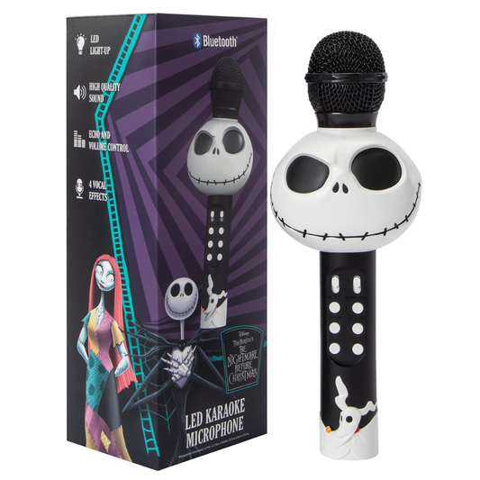 Micrófono Karaoke LED Bluetooth Jack Skellington – El Extraño Mundo de Jack