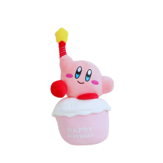 Peluche Kirby Musical con Velita de Cumpleaños