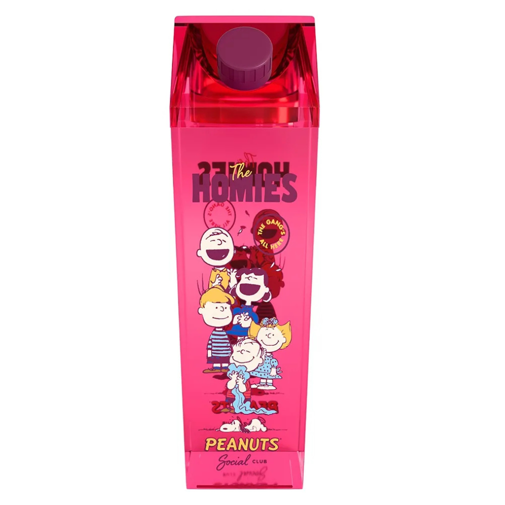 Botella De Agua Cuadrada 1 Lt Snoopy & Hommies