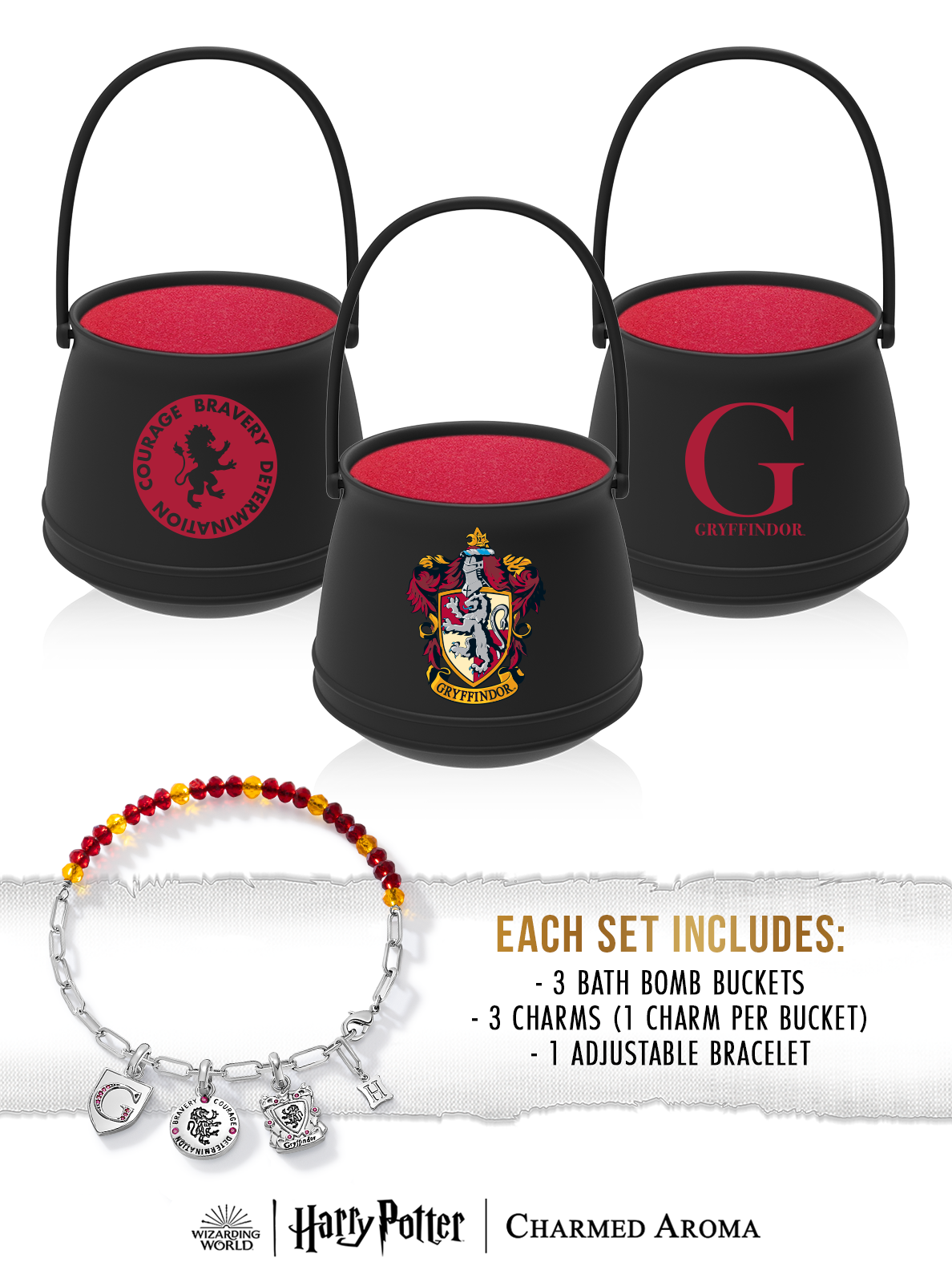 Bombas de Sal Harry Potter incluye Pulsera de Gryffindor