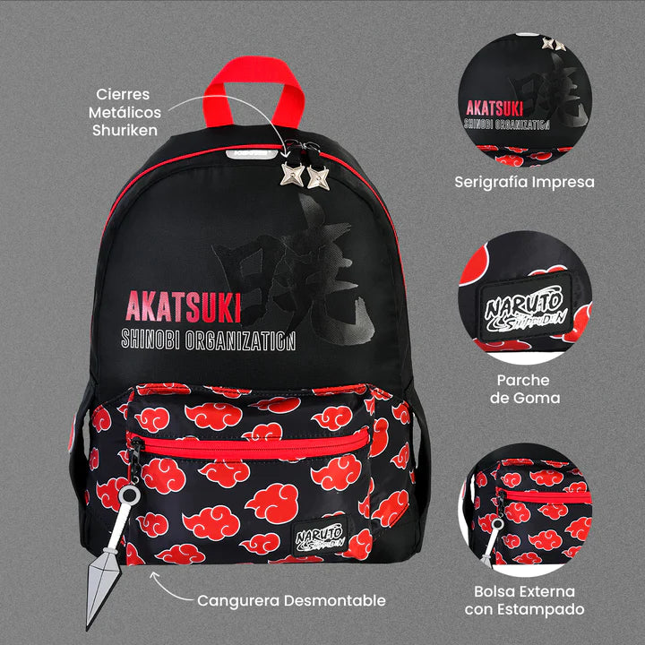 Mini Mochila Akatsuki con Cangurera Desmontable Limited Edición