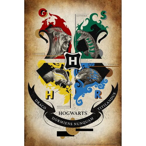 Rompecabezas con lata lenticular Harry Potter 4 Casas