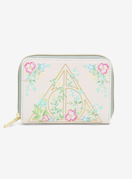 Cartera Loungefly Reliquias de la Muerte Floral – Harry Potter