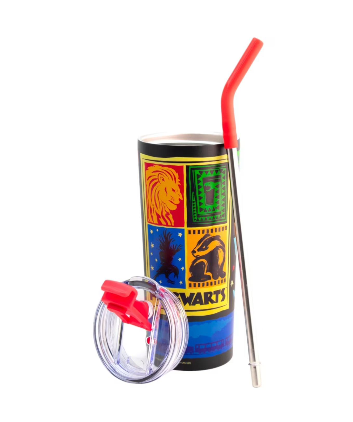 Termo Hogwarts con Popote de Harry Potter