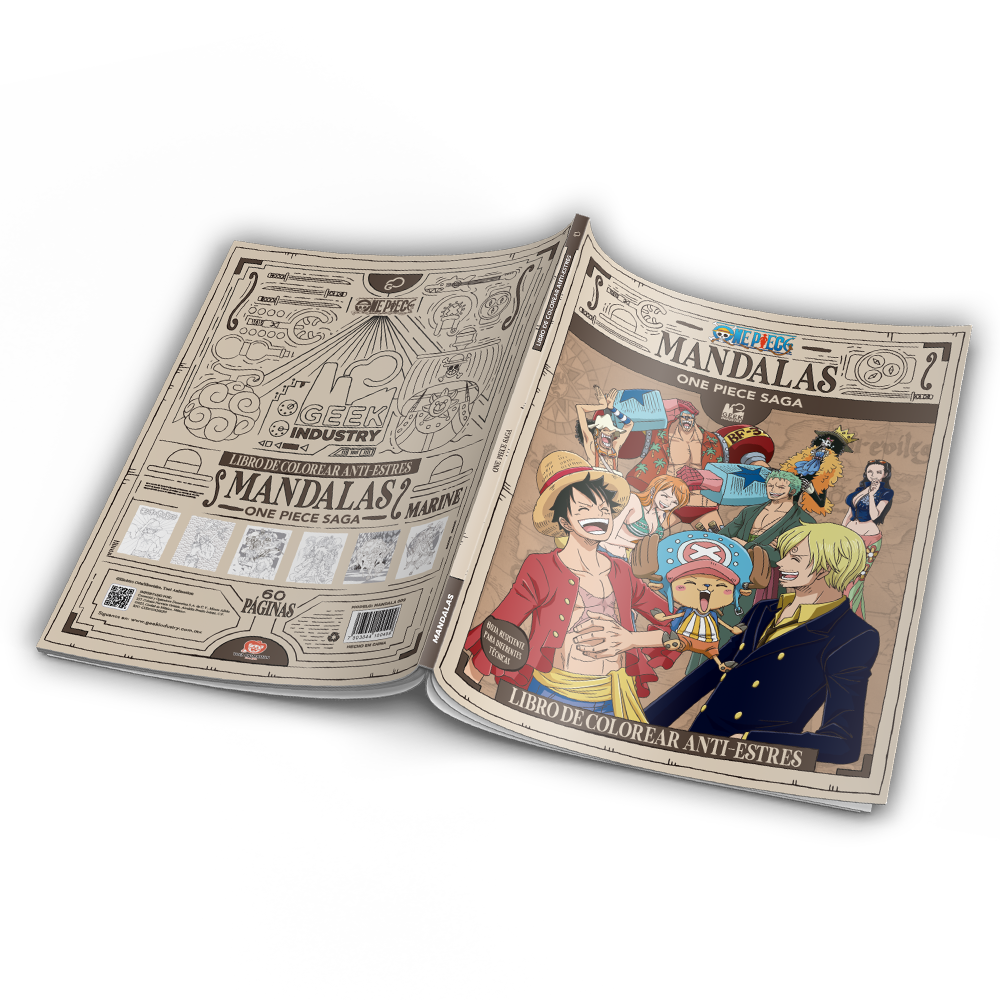 Mandalas Libro Para Colorear Anti Estrés One Piece