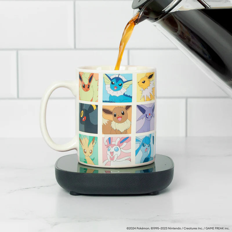 Taza Pokémon Eevee Evoluciones con Base Calentadora