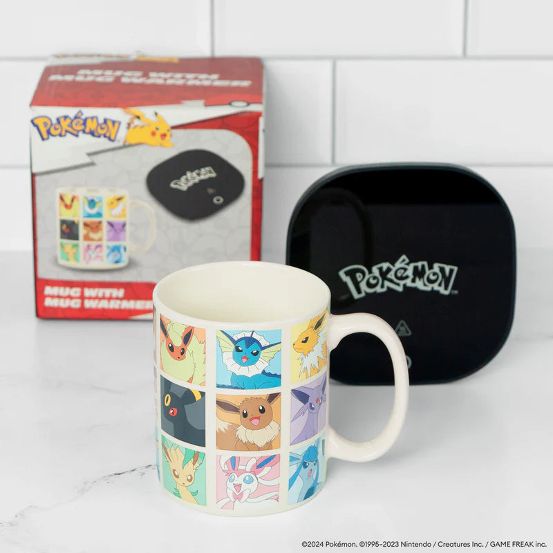Taza Pokémon Eevee Evoluciones con Base Calentadora
