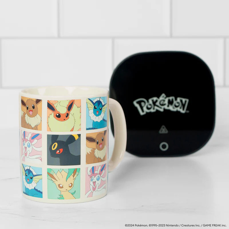 Taza Pokémon Eevee Evoluciones con Base Calentadora