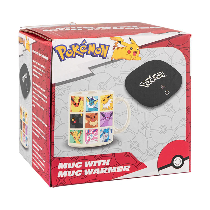 Taza Pokémon Eevee Evoluciones con Base Calentadora