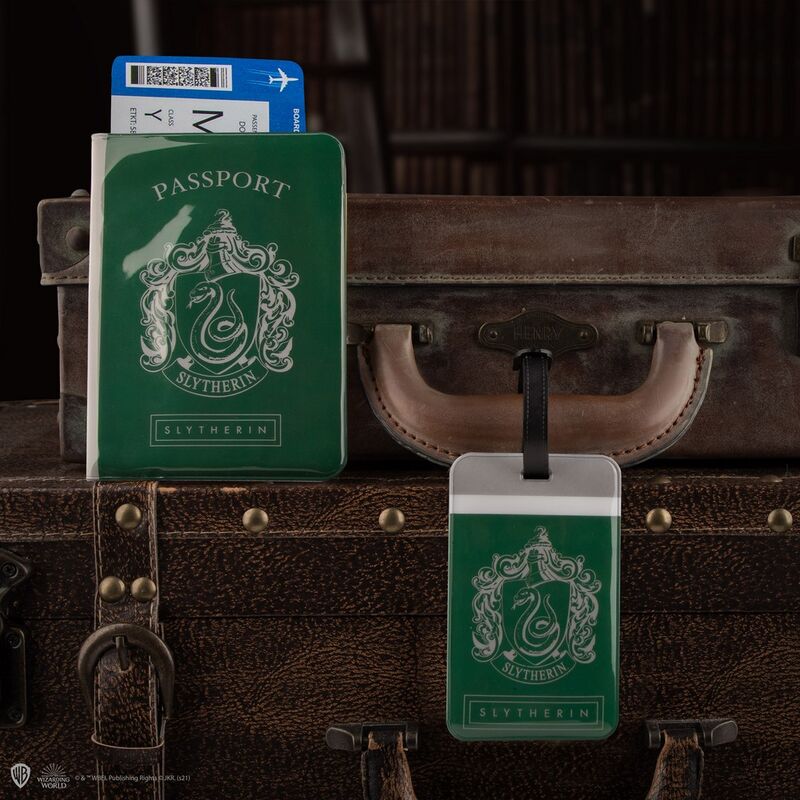 Etiqueta de Equipaje y Funda de pasaporte Harry Potter Slytherin
