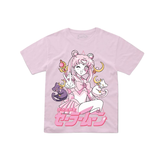 Playera Sailor Moon con Luna y Artemis