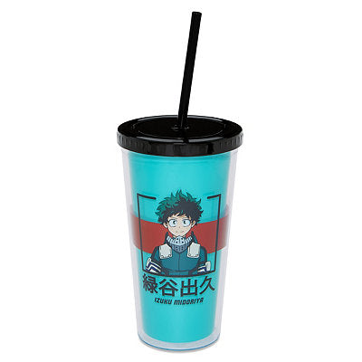 Vaso con Popote de My Hero Academia Izuku Midoriya