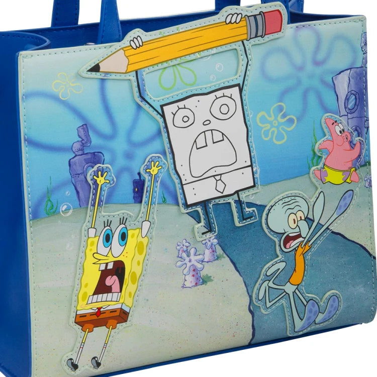 Bolso Satchel Bob Esponja Y Trazo Malvado