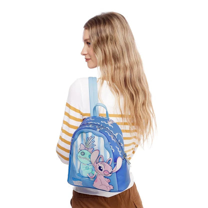 Mini Mochila Disney Stitch & Angela, Holografica  Trapos