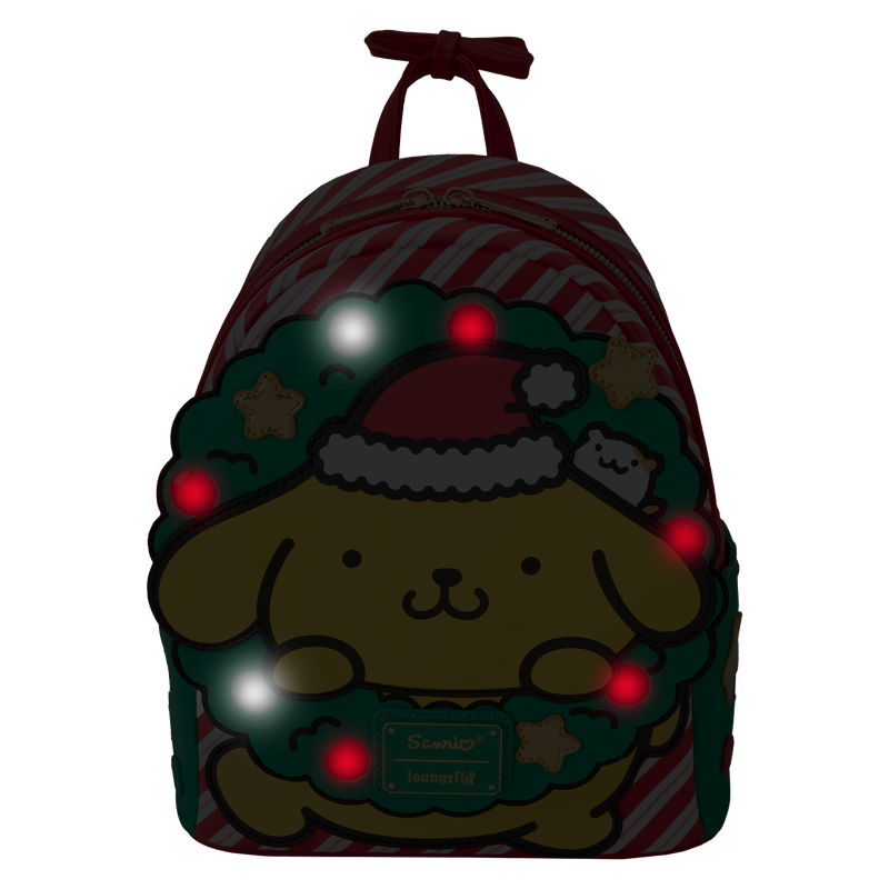 Loungefly Mini Backpack Sanrio Pompompurin Navidad Con Luz