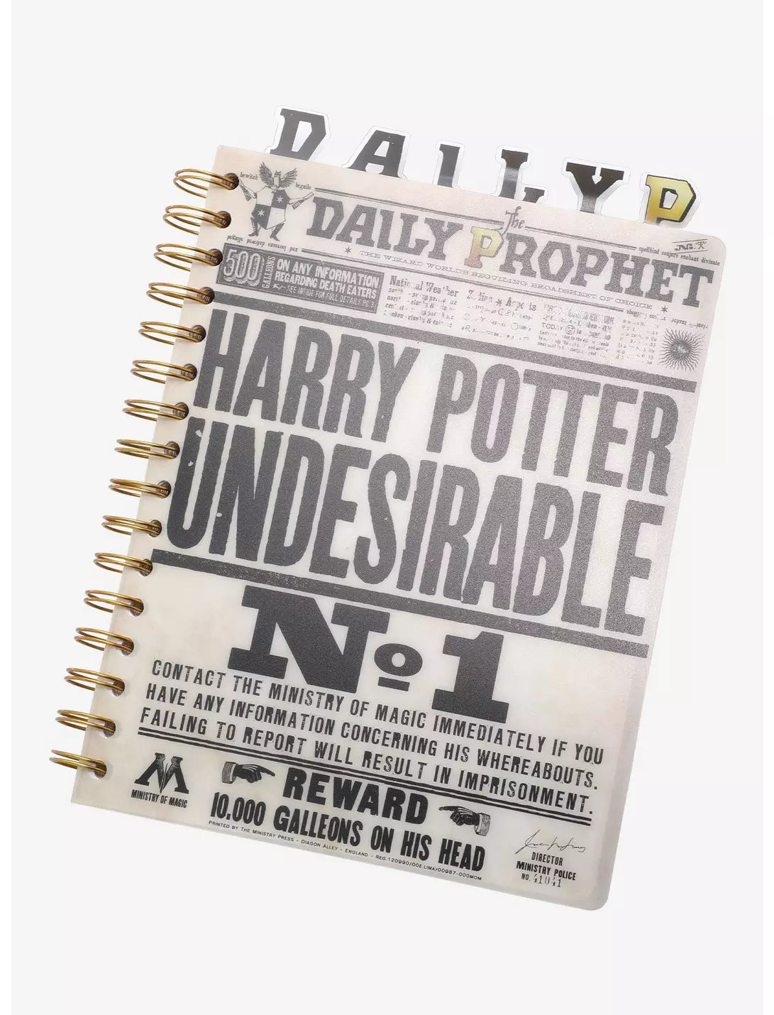 Libreta Diario Harry Potter Daily Prophet
