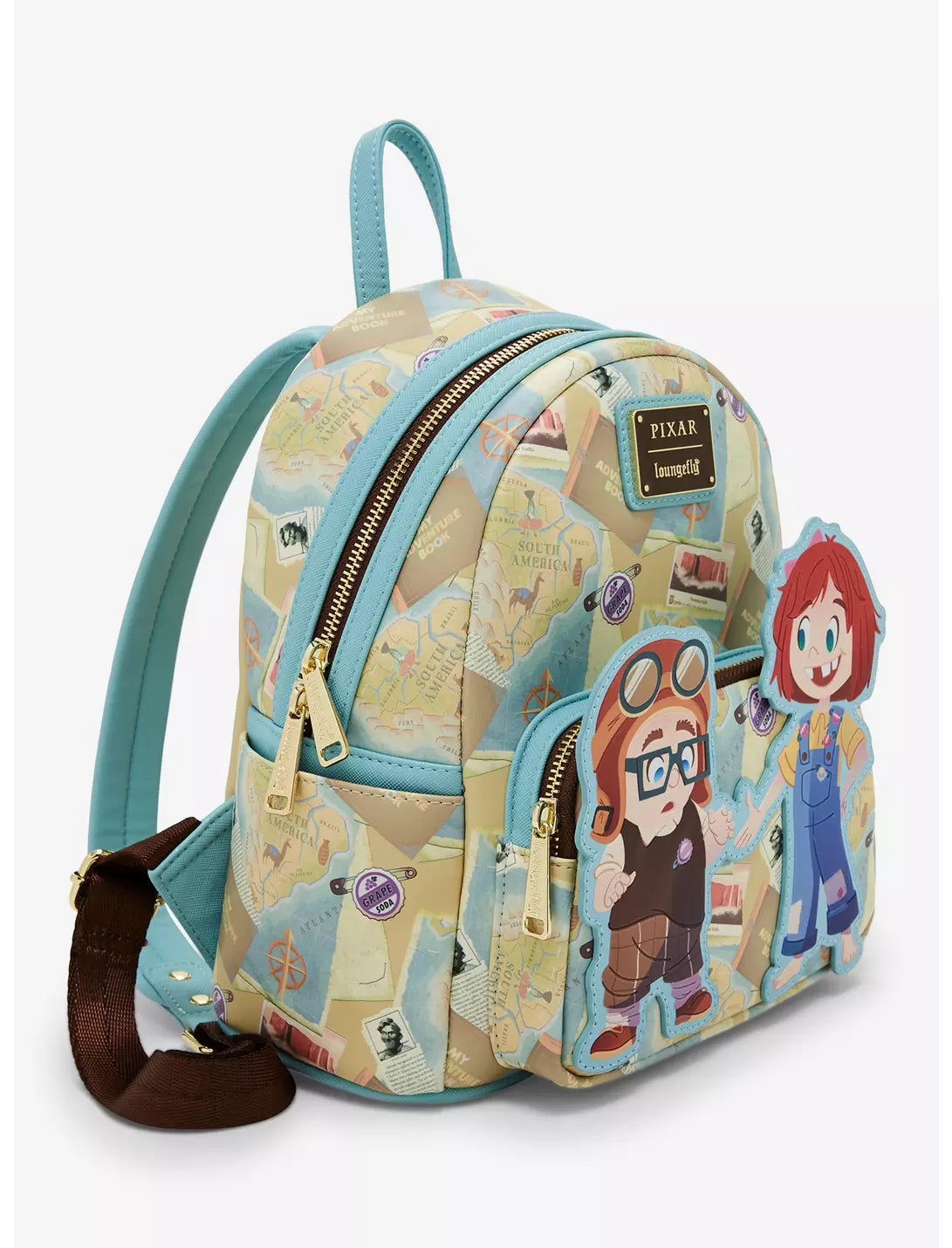 Mini Mochila Disney Pixar Up Young Carl & Ellie Adventure de Loungefly