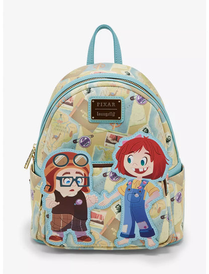 Mini Mochila Disney Pixar Up Young Carl & Ellie Adventure de Loungefly