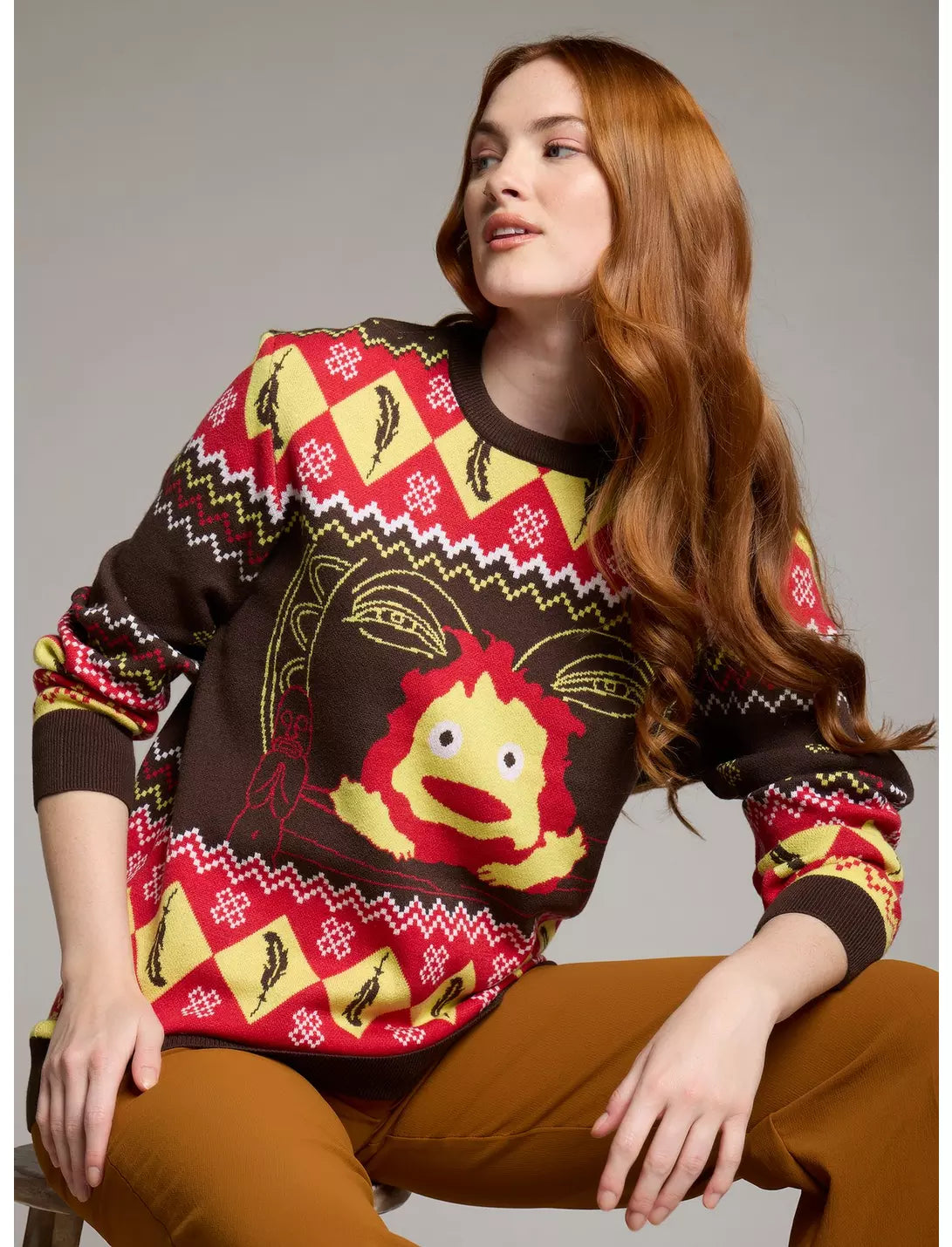 Ugly Sweater de Calcifer de El Castillo Vagabundo de Studio Ghibli