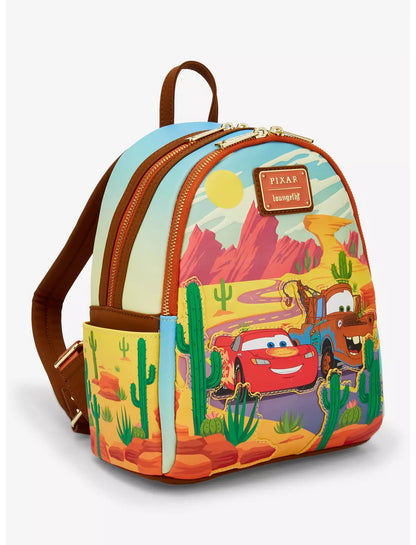 Mini Mochila Loungefly Disney Pixar Cars Rayo McQueen y Mate