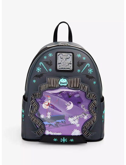 Mini Mochila Loungefly El Extraño Mundo de Jack - Brilla en la Oscuridad