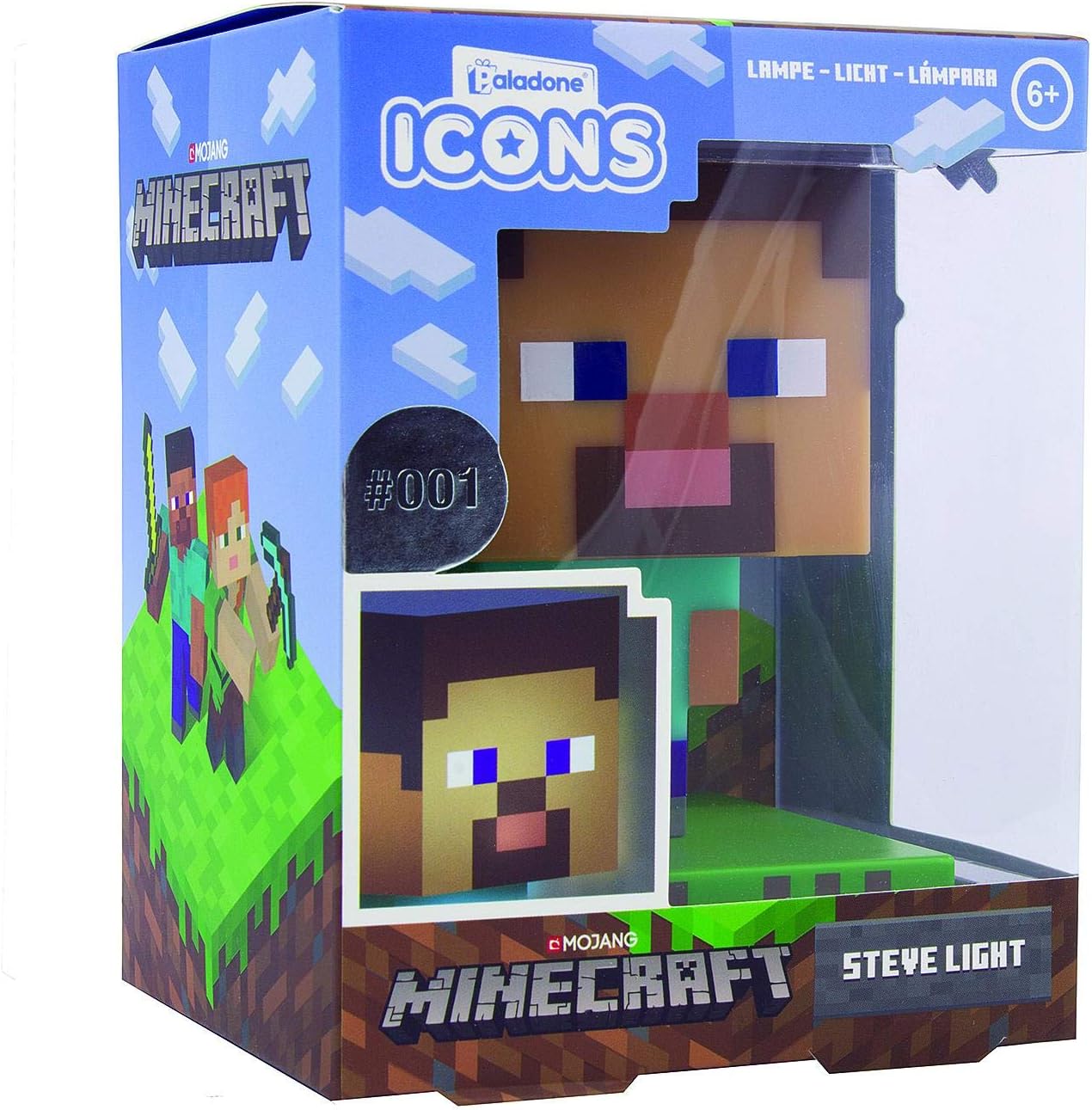 Lámpara Minecraft Steve Icon Light