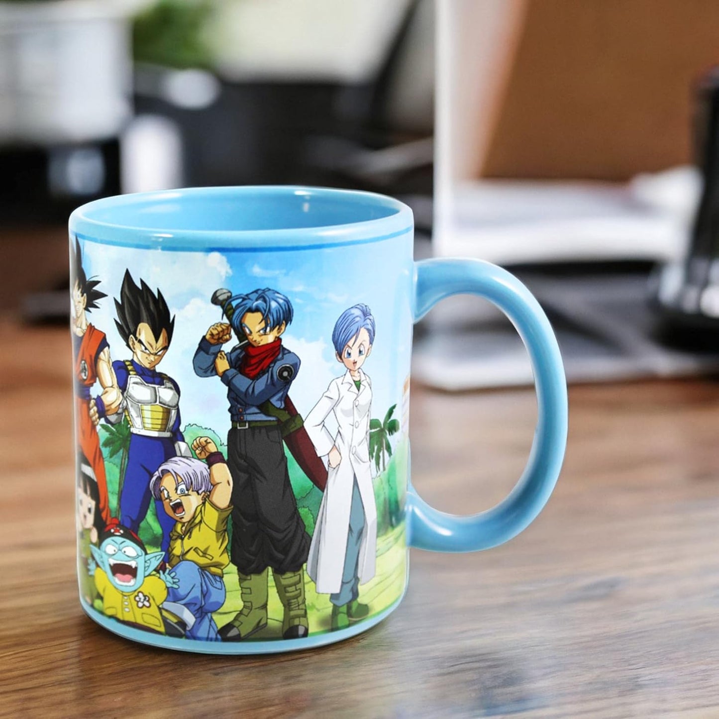 Taza Dragon Ball Super Vegeta, Goku y Future Trunks