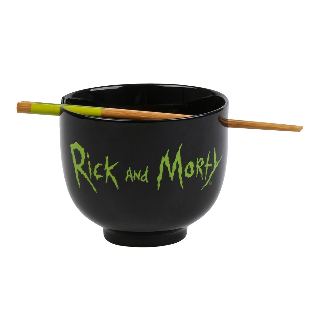 Bowl Ramen Rick and Morty Con Palillos Chinos