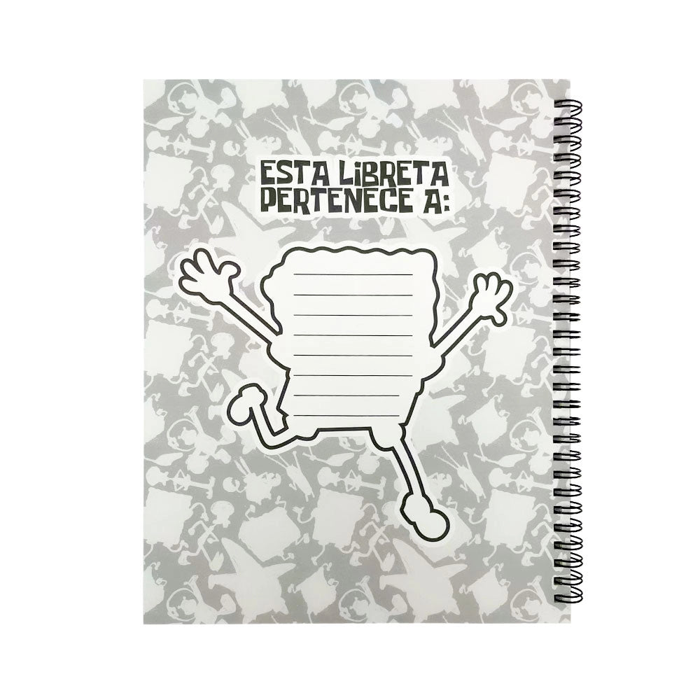 Libreta Cuaderno Profesional Bob Esponja 100 Hojas Con Stickers