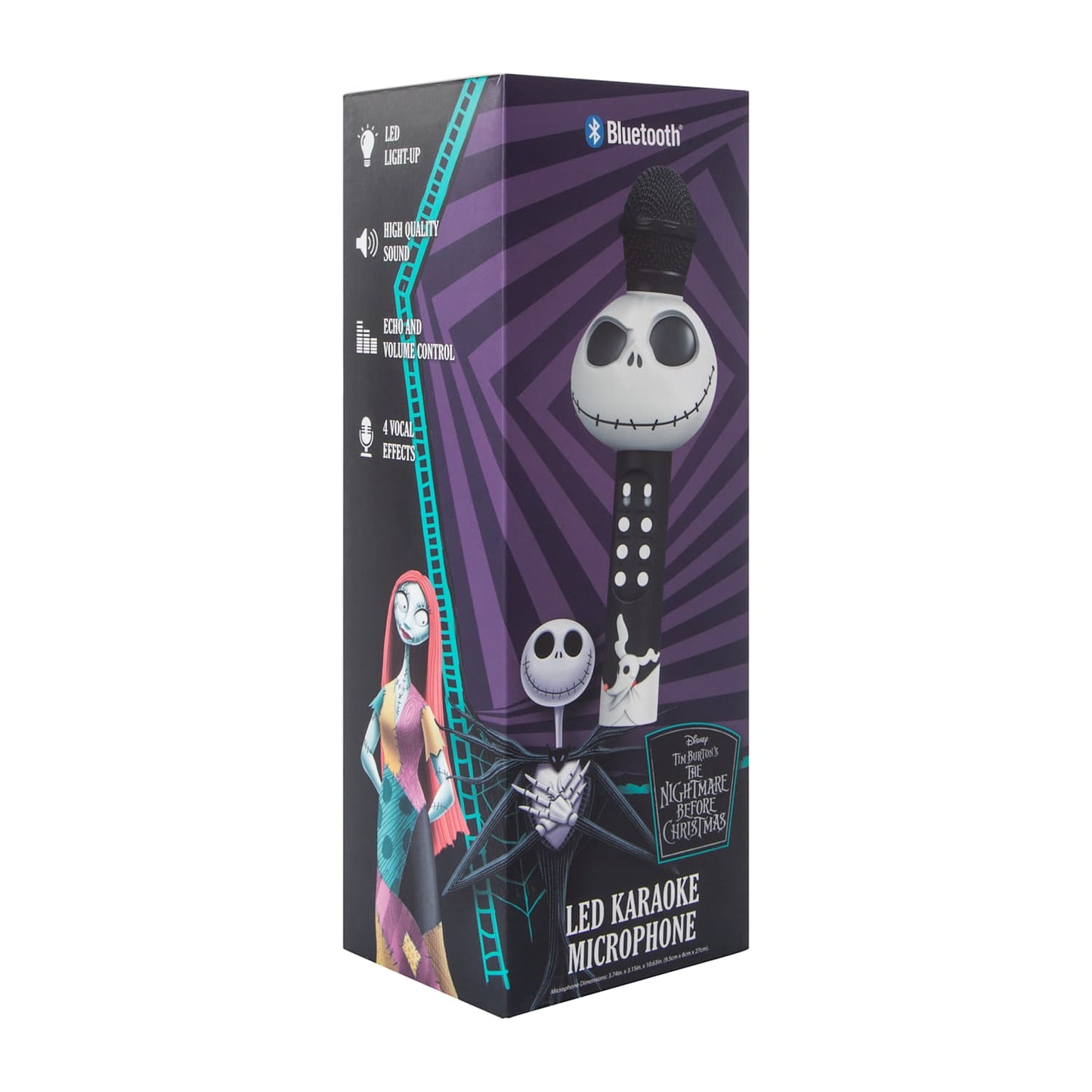 Micrófono Karaoke LED Bluetooth Jack Skellington – El Extraño Mundo de Jack
