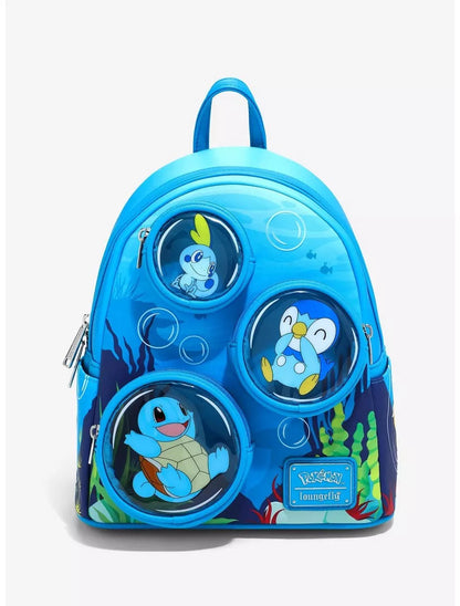 Mini mochila Loungefly Pokémon Squirtle Water Type Bubbles