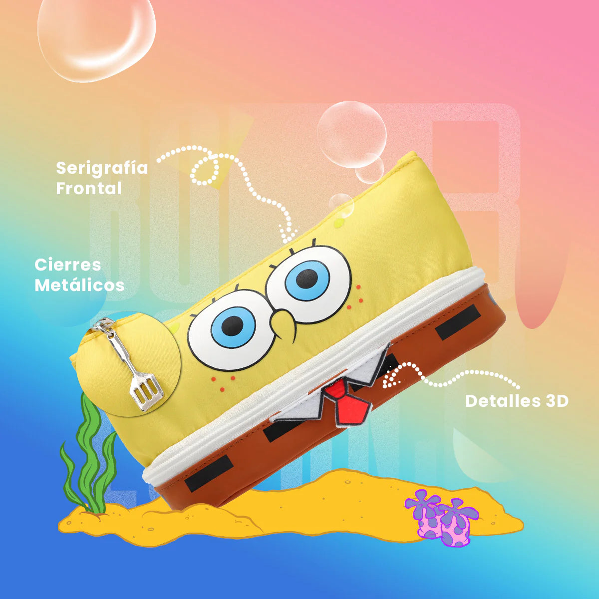 Estuche Bob Esponja Corbatita