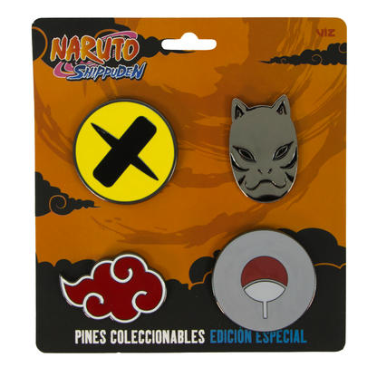 Pin Naruto Personajes Logos De Clanes Kit 4 Coleccionables Edición Especial