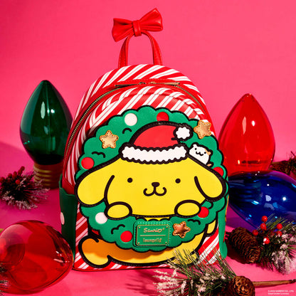 Loungefly Mini Backpack Sanrio Pompompurin Navidad Con Luz