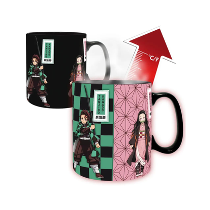Taza Termocromatica: Demon Slayer Nezuko, Tanjiro, Inosuke y Zenitsu