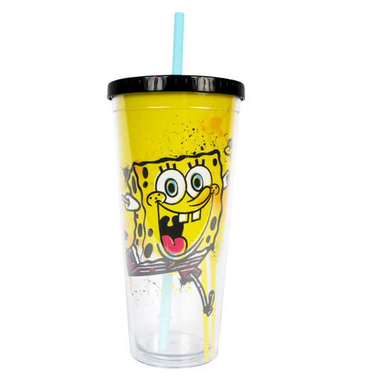 Vaso con popote Bob esponja - Nickelodeon